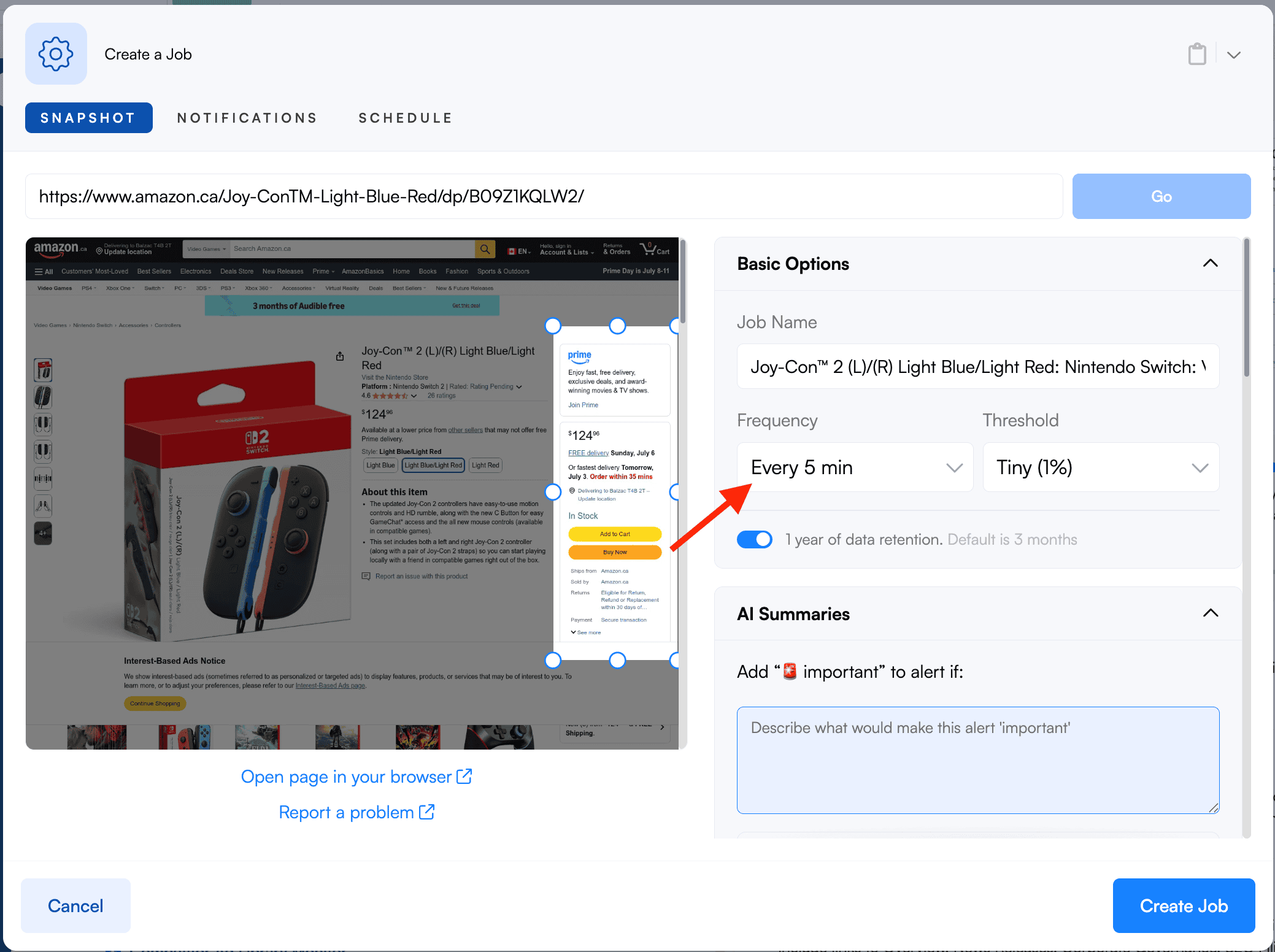 amazon buybox monitoring step 3