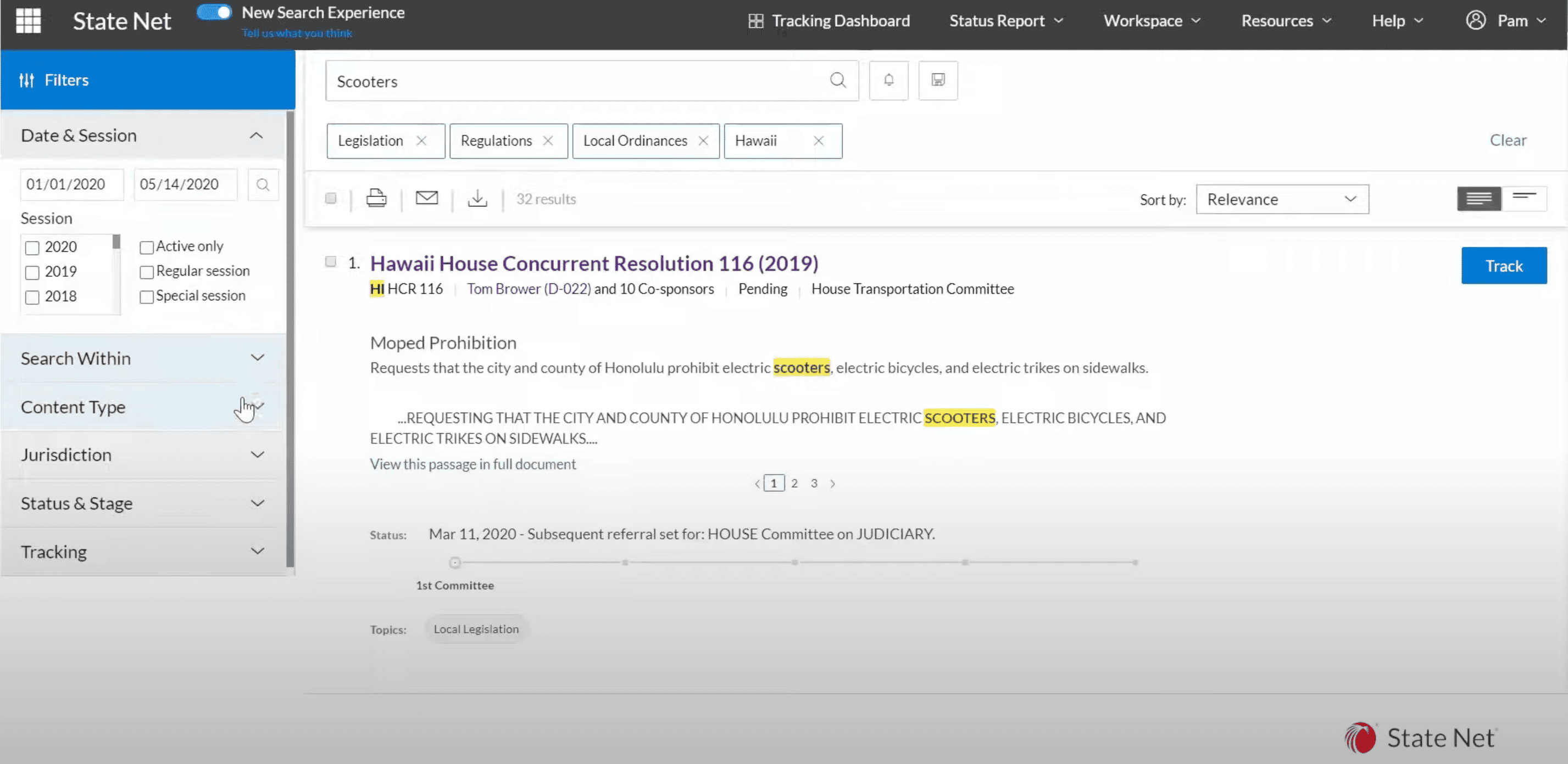 Tracking regulations with StateNet