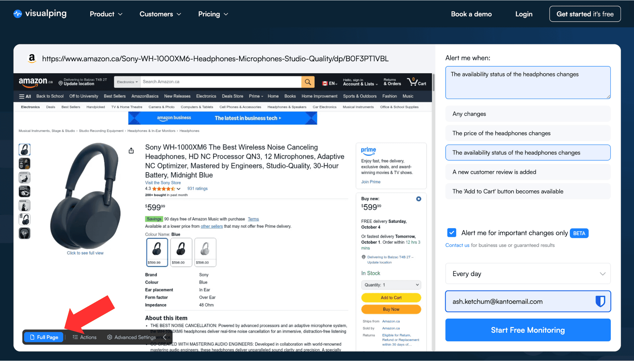 amazon in stock alerts select visualping area.png