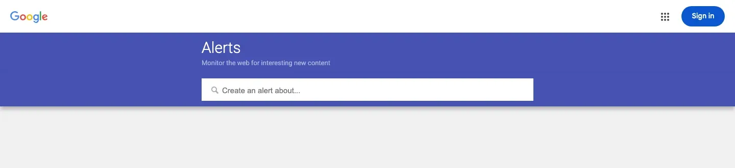 Google Alerts interface captured in September 2026 for this competitor analysis tools review