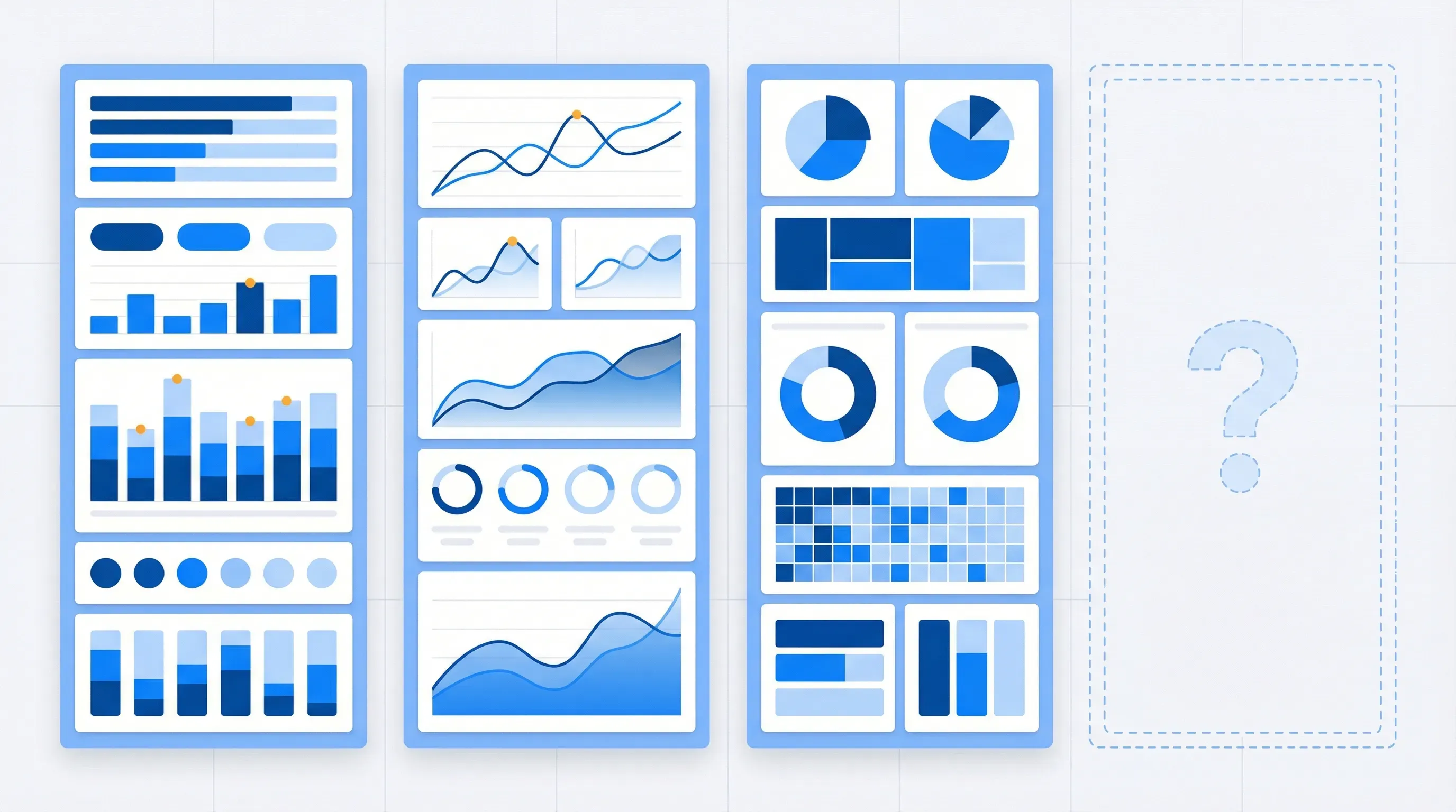 Sales dashboard showing three intent signal columns with an empty fourth column