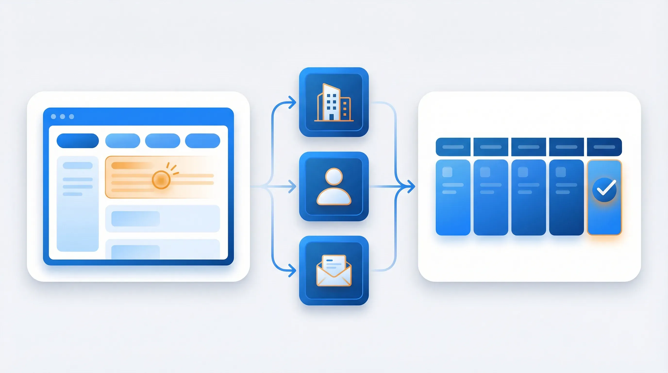 Three-step clay data enrichment flow from webhook to contact to outreach