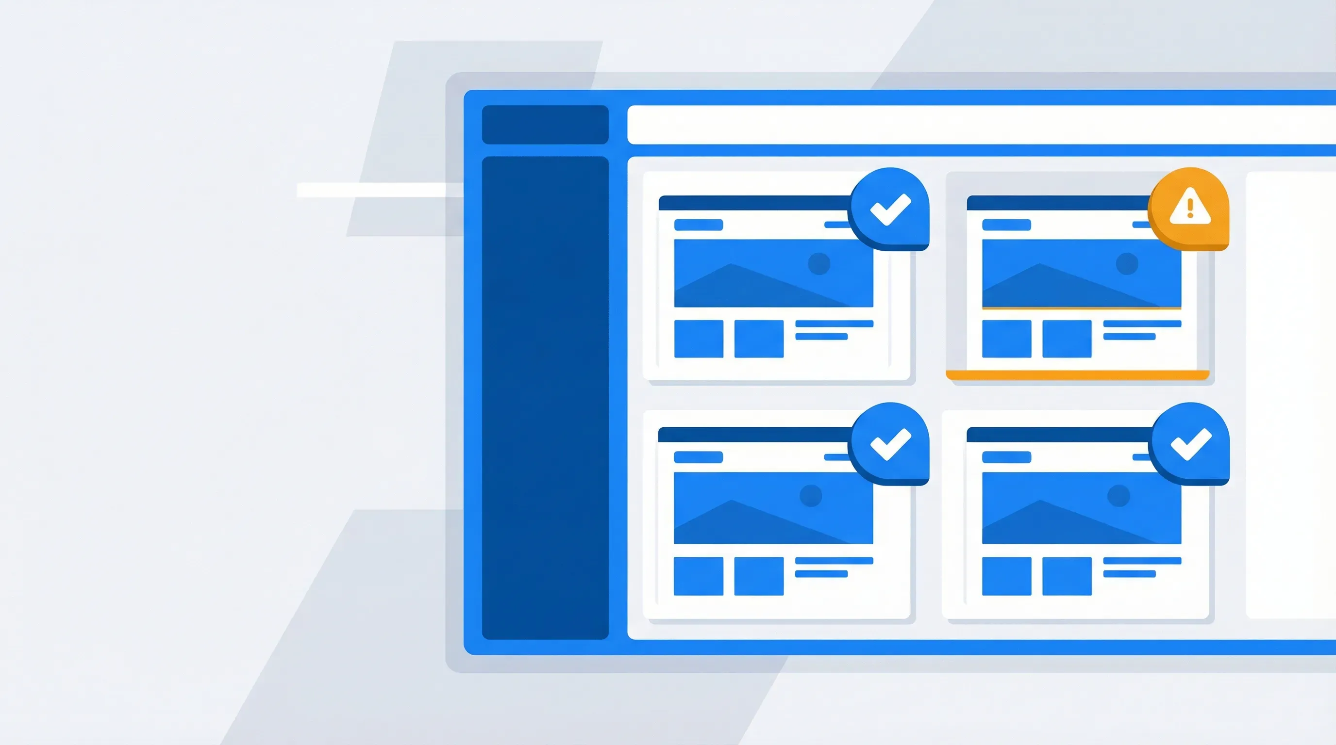 Competitor monitoring dashboard with change detection alerts highlighted in blue