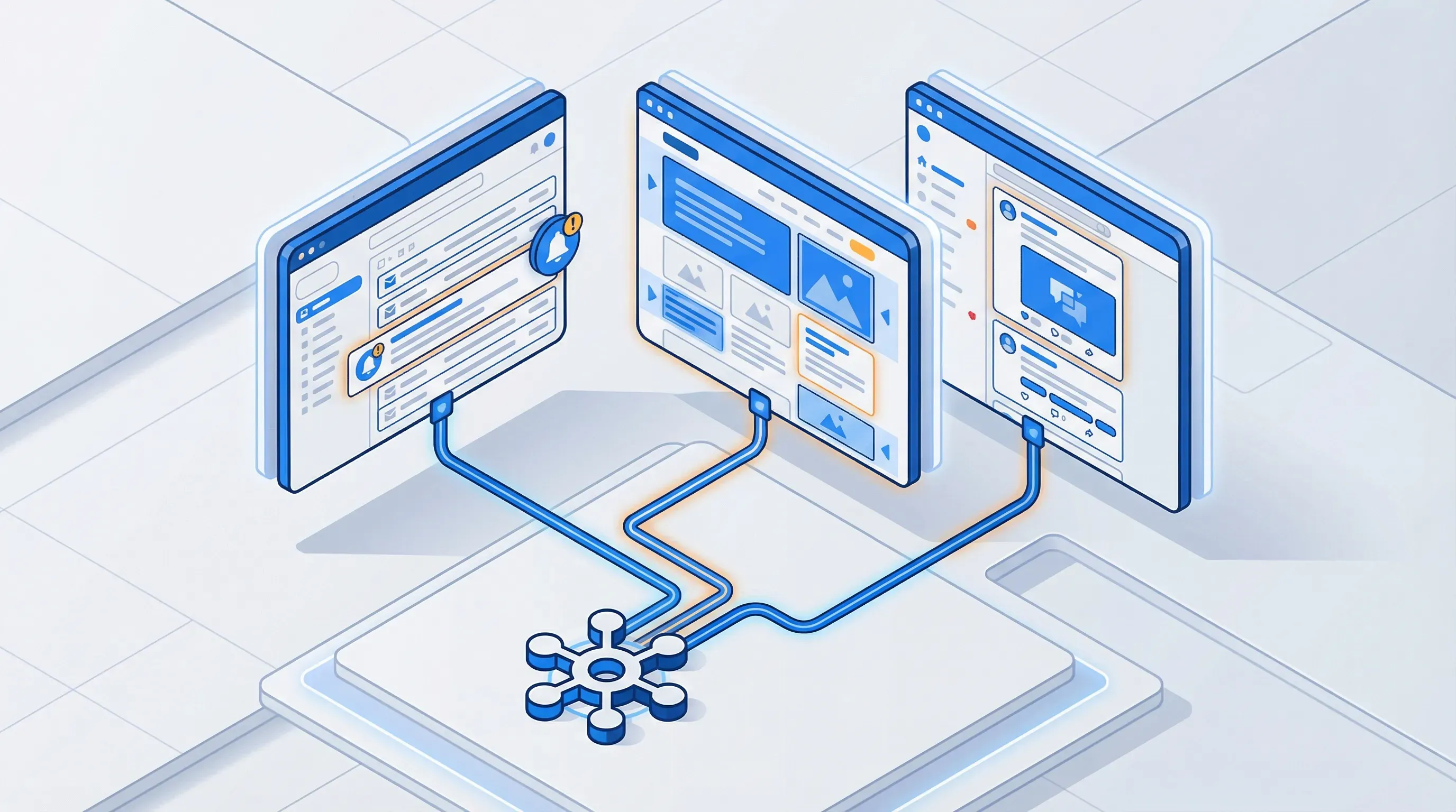 Person reviewing website change notifications on desktop with multiple competitor tabs open
