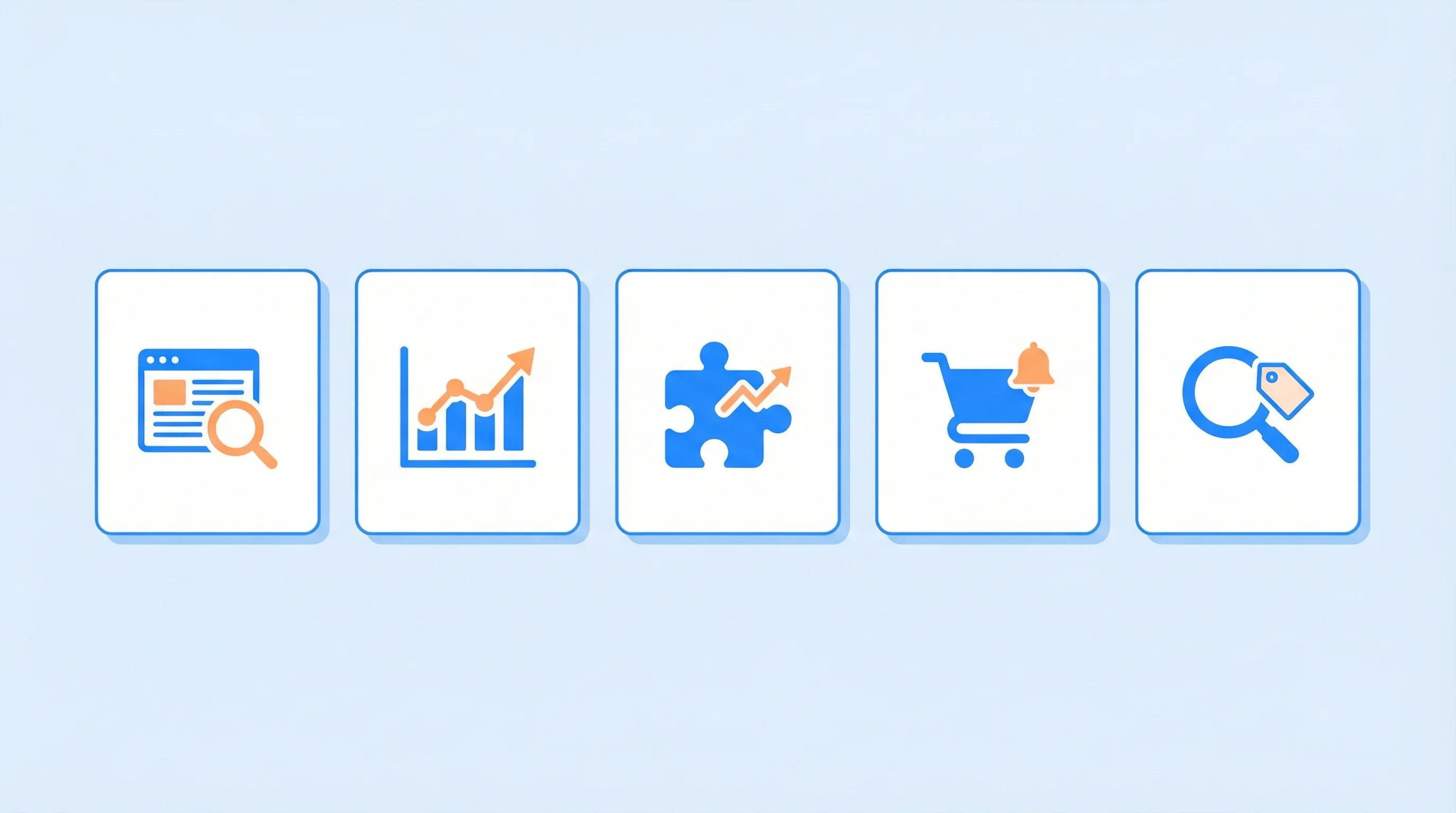 Five price tracking methods compared with feature icons in a grid layout
