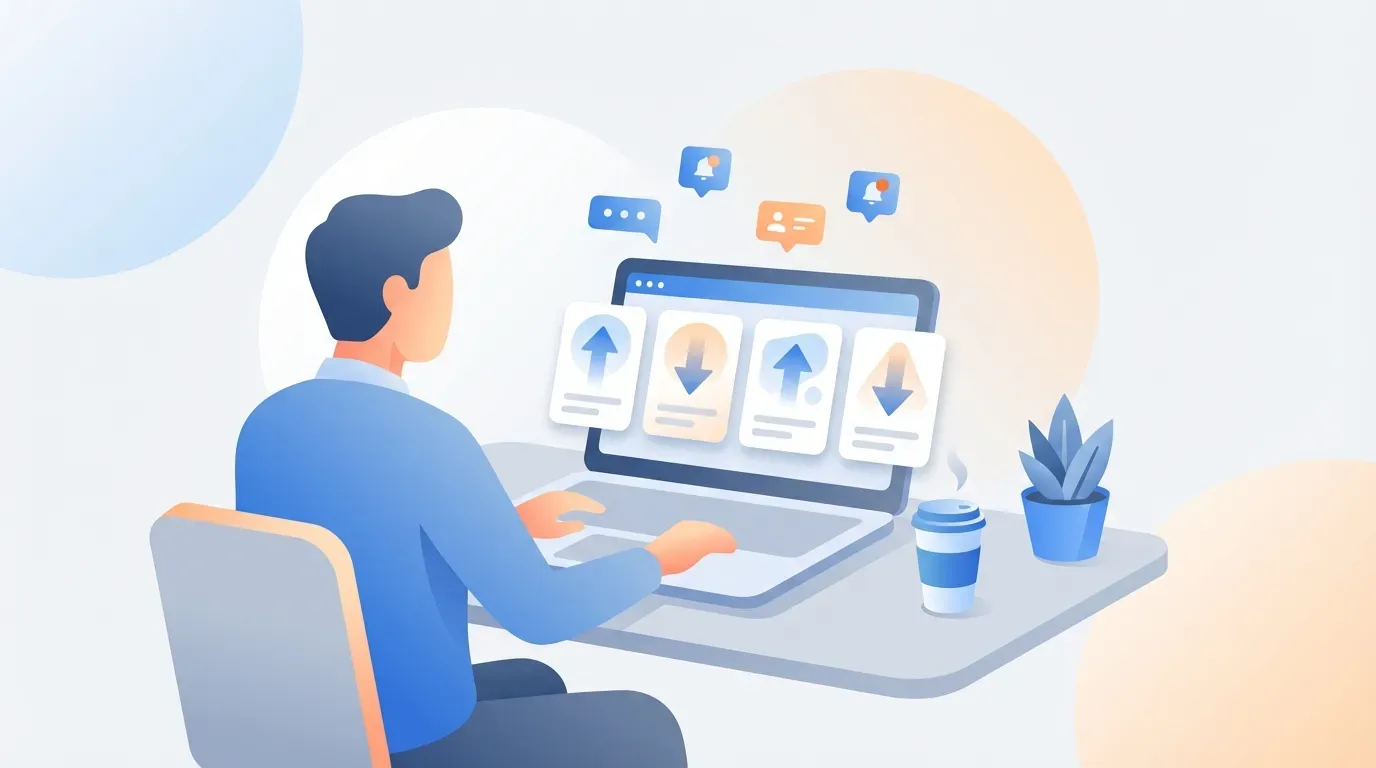 Pricing analyst reviewing competitor price change alerts on a laptop dashboard