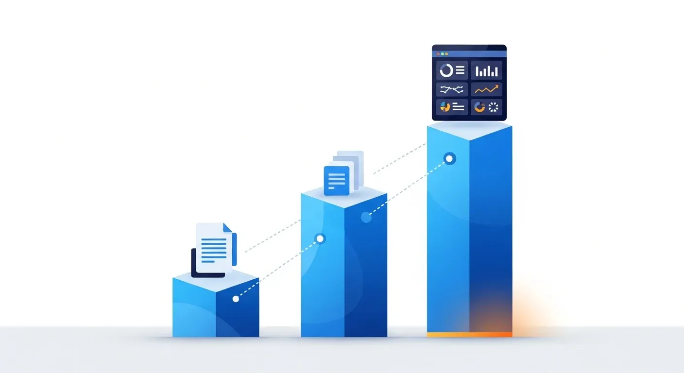 Three ascending pricing tier columns showing increasing platform capabilities