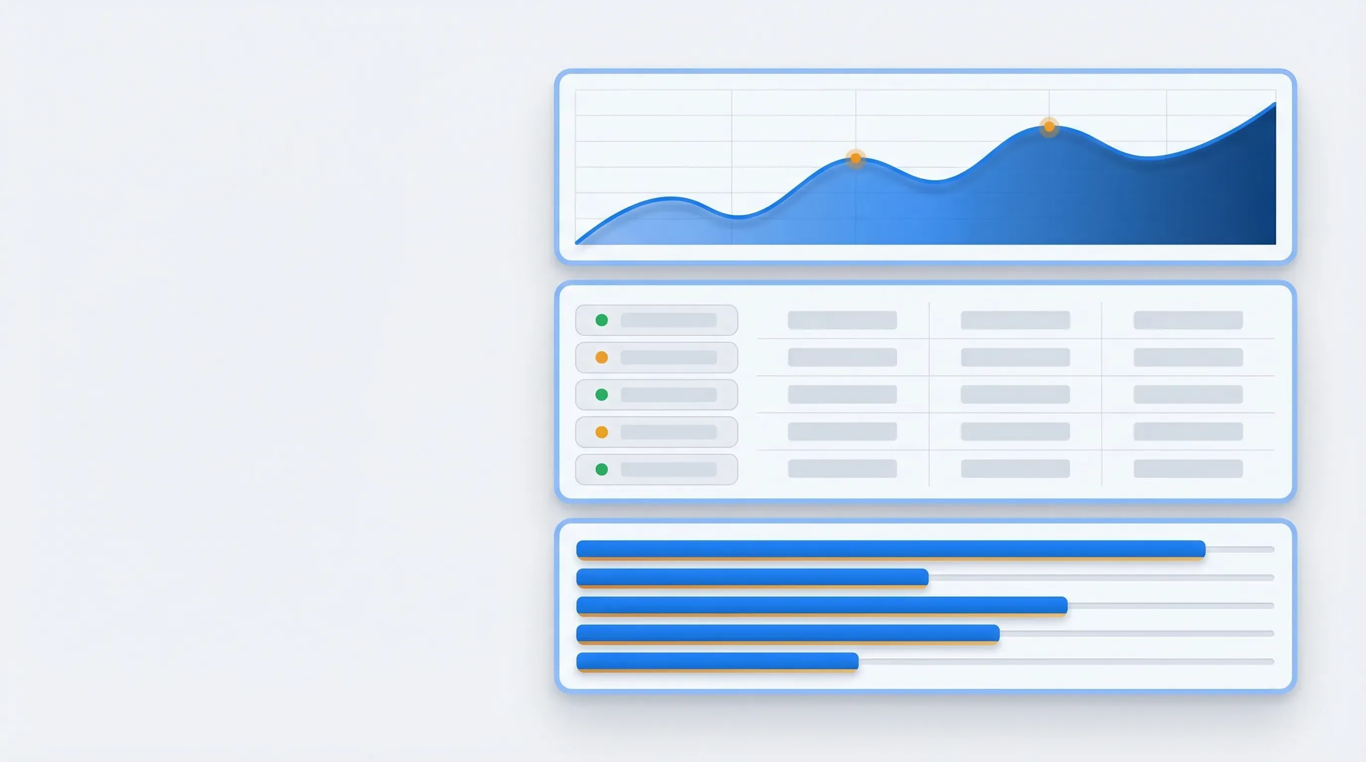Rank tracking dashboard showing keyword positions and 30-day trend charts