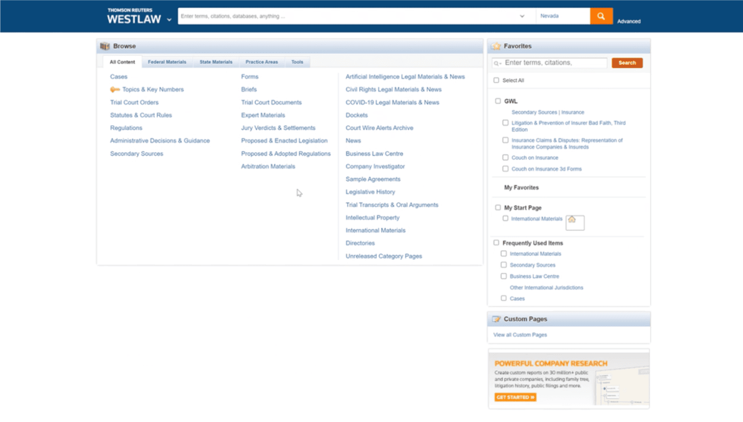 regulatory tracking with westlaw database