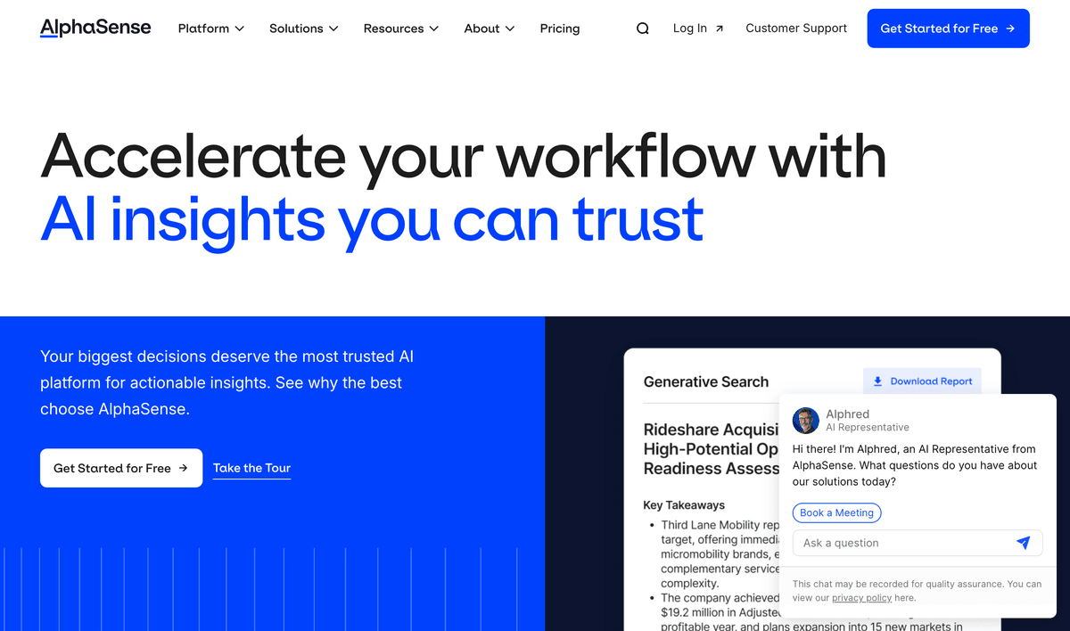 AlphaSense, an AI-powered investment research tool