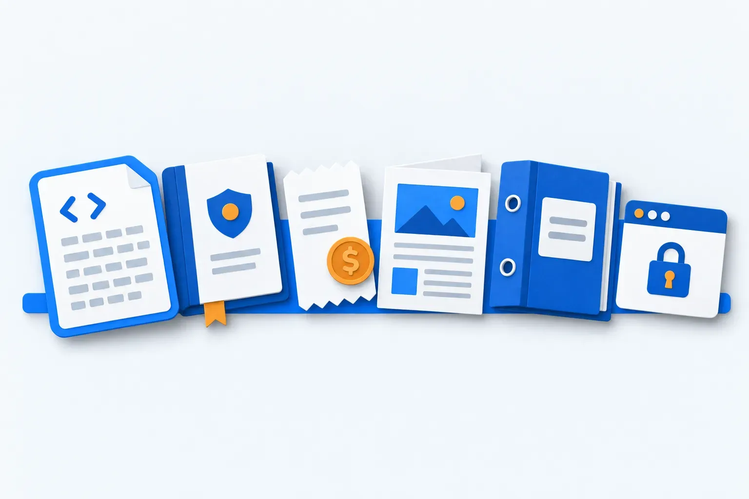 Six kinds of payer pages where prior authorization changes appear, shown as layered paper cards