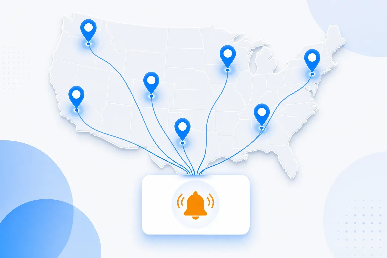 State procurement portal locations flowing into a single change alert notification
