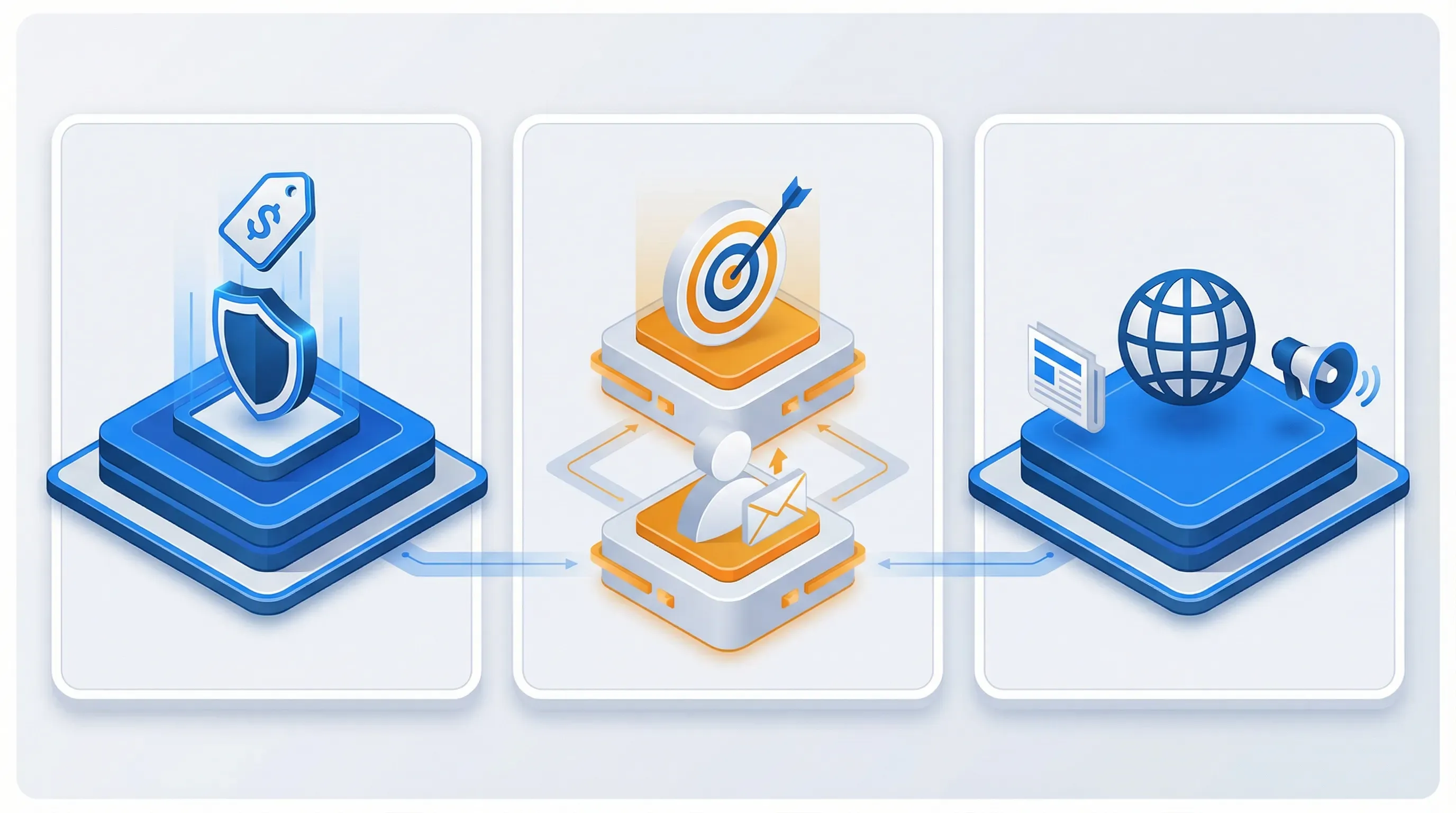 Three isometric workflow types for competitor pricing account outbound and industry monitoring