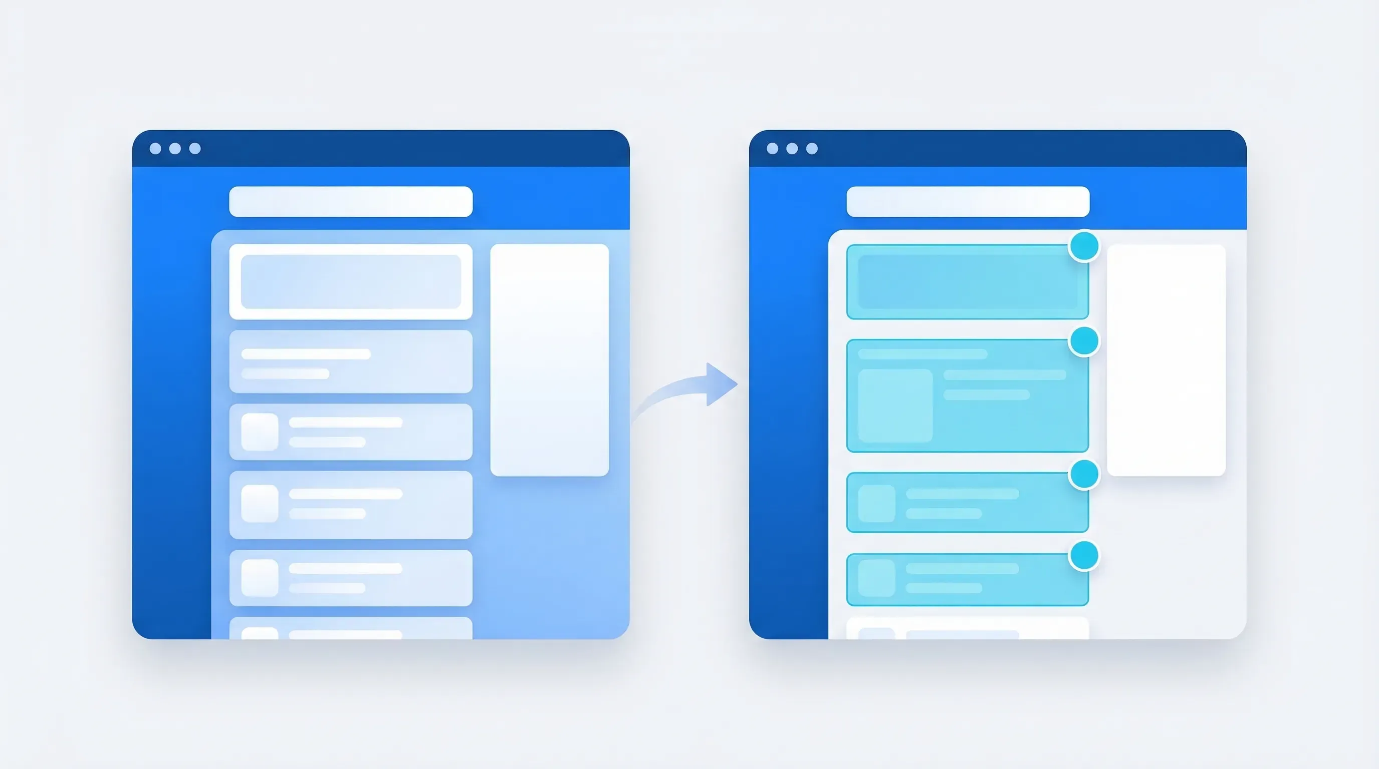 Visual change detection showing side-by-side SERP screenshots with highlighted differences