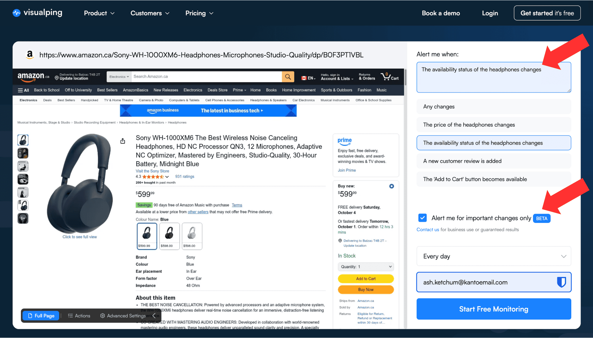 visualping ai for amazon in stock alerts.png