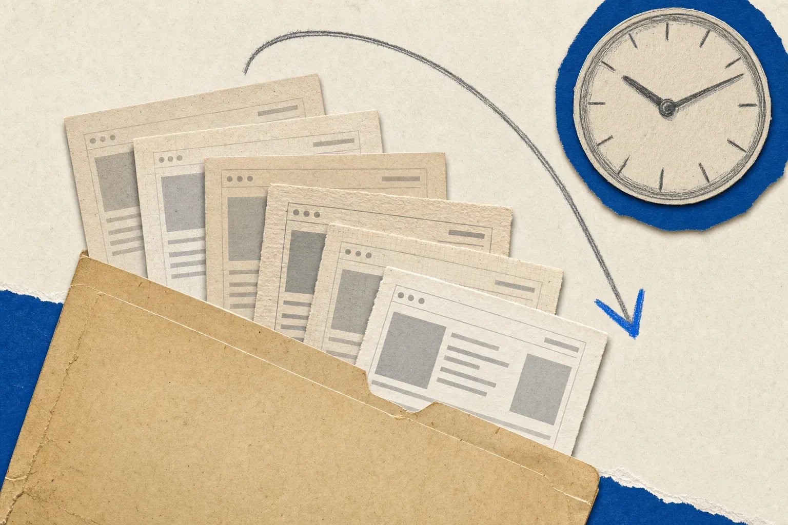 Archival folder of website snapshots representing Wayback Machine version history