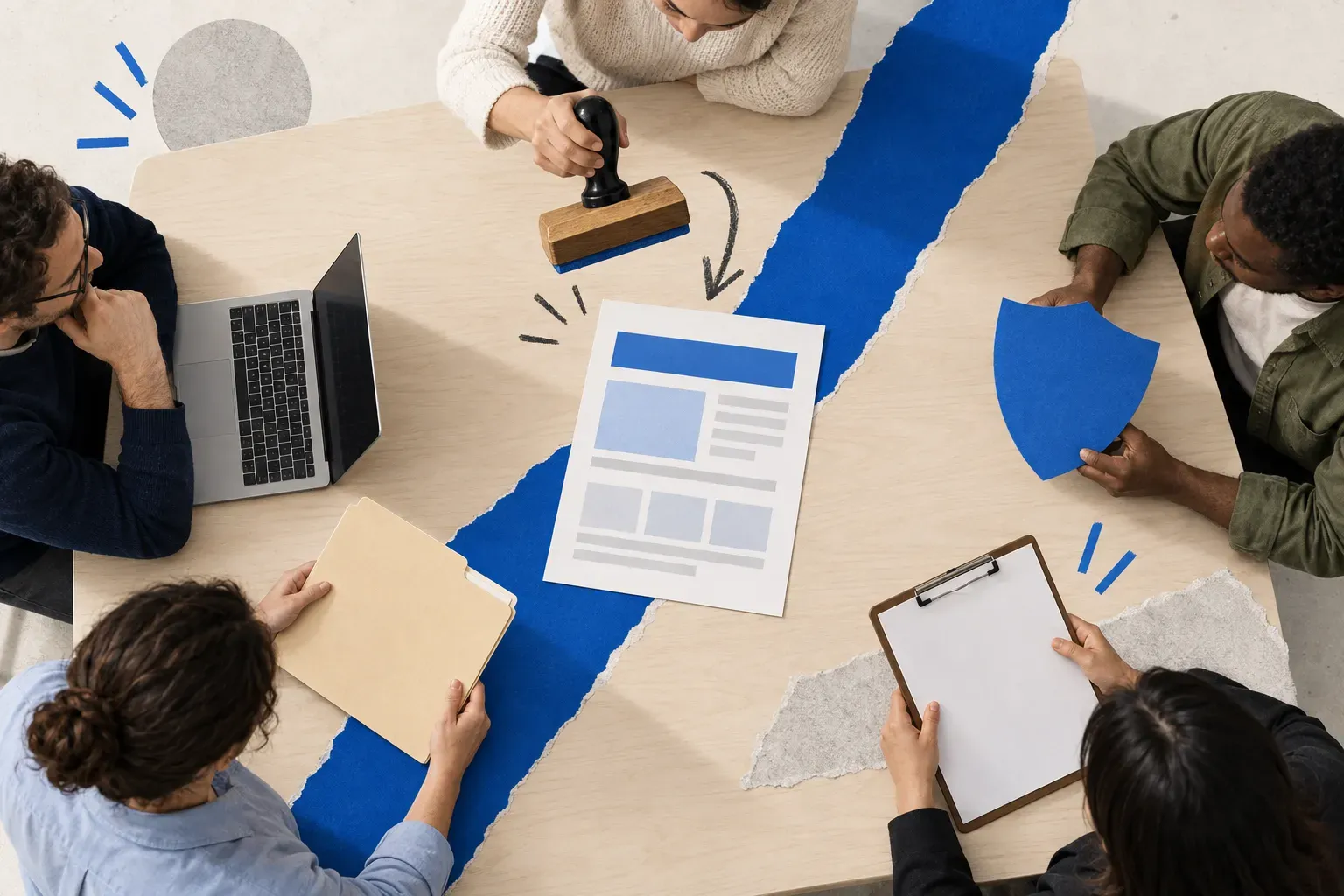 Team assigning one approver to prevent unauthorized website changes by contractors